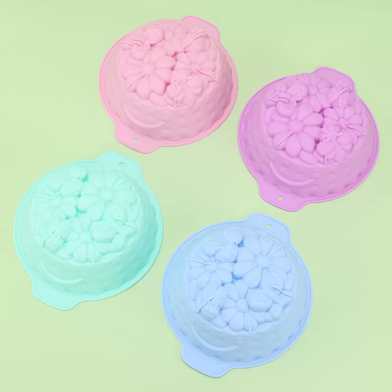 YH-136 Silicone Spring Day Cake Mold