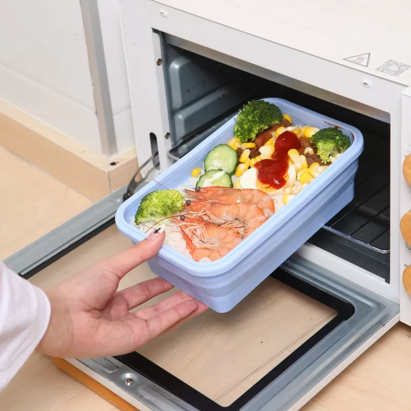 YH-644 Silicone Folding  Lunch Box
