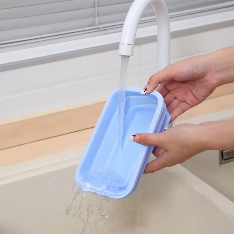 YH-644 Silicone Folding  Lunch Box