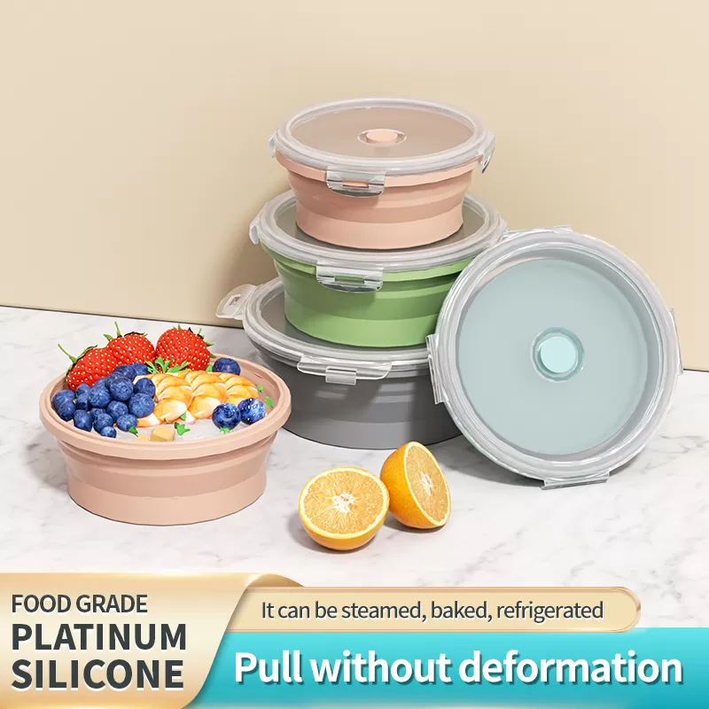YH-1116 Silicone Folding  Lunch Box