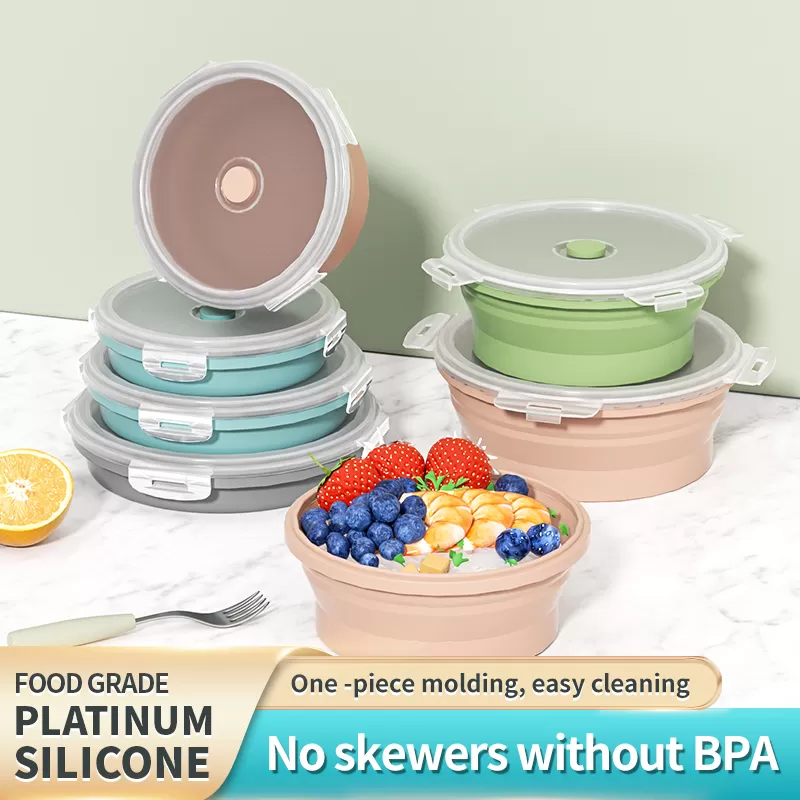 YH-1116 Silicone Folding  Lunch Box