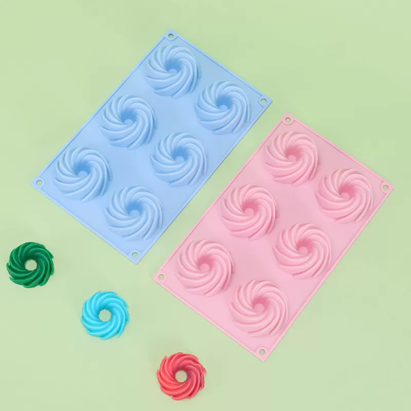 YH-084 Silicone 6-Hole Cake Mold