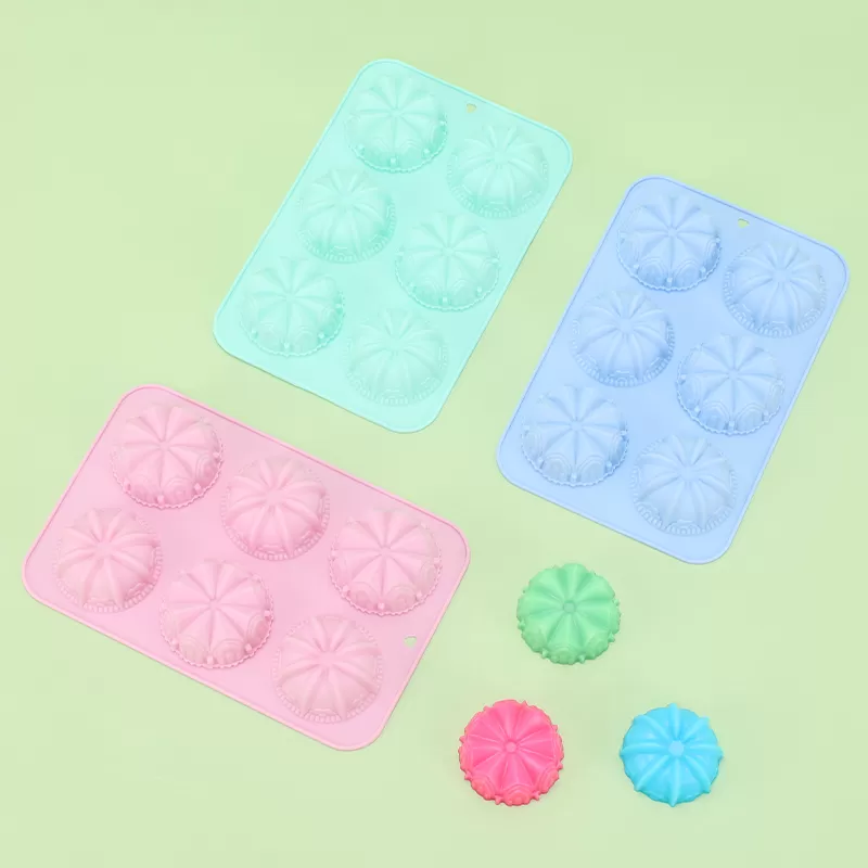 YH-115 Silicone 6-Hole Cake Mold