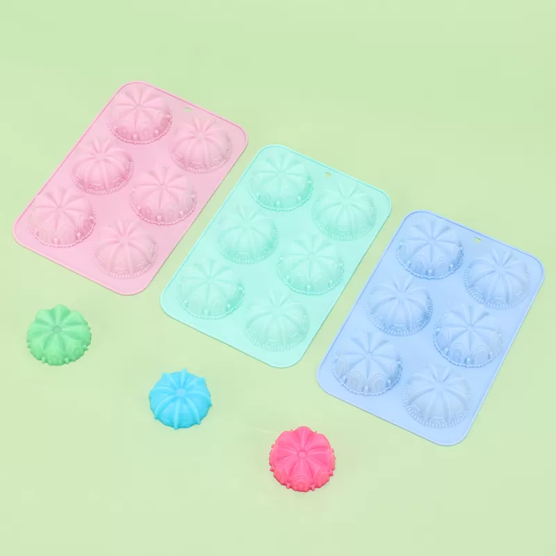 YH-115 Silicone 6-Hole Cake Mold